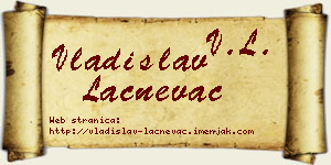 Vladislav Lačnevac vizit kartica
